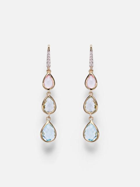 MATEO 14kt gold (585/1000) drop earrings with gemstones