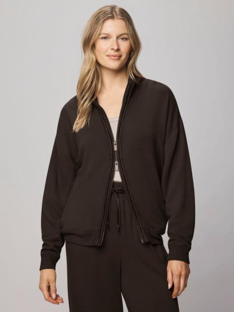 Splendid Supersoft Trim Zip Up Sweater Using LENZING™ECOVERO™ Fibers