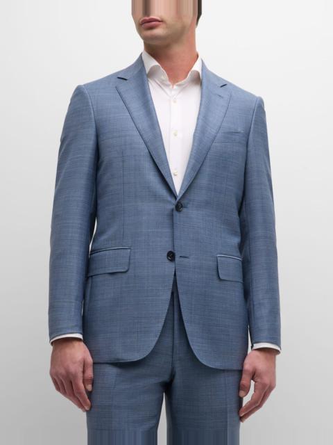 Canali Men's Heathered Wool Suit