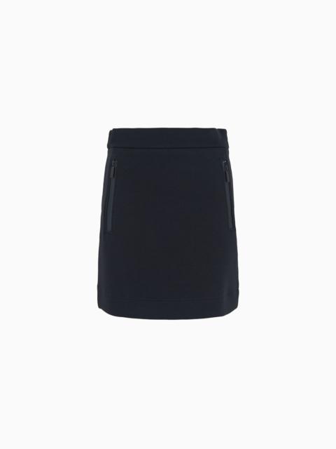 EMPORIO ARMANI Double jersey pencil mini skirt