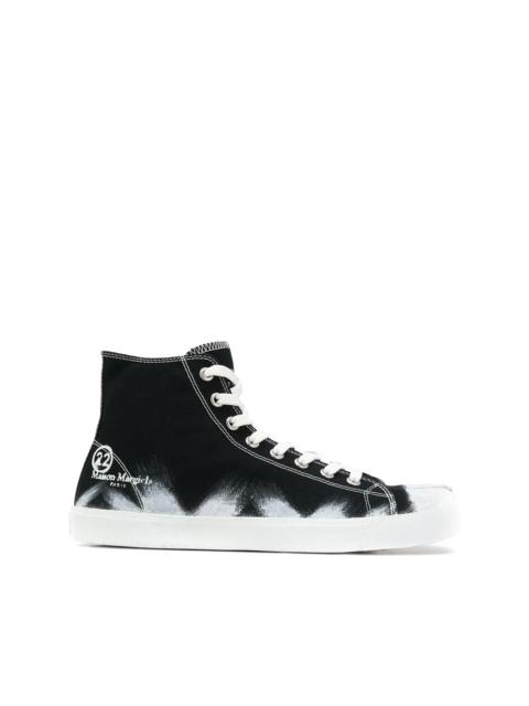 Maison Margiela Tabi paint-detail high-top sneakers