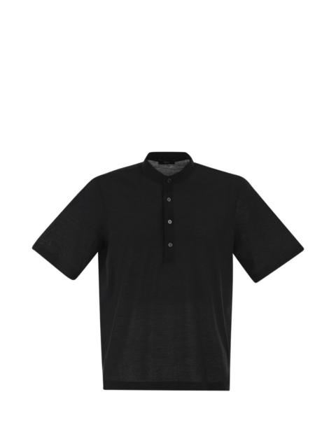 Herno standing-collar polo shirt
