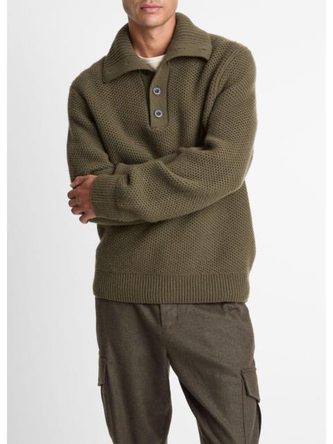 Vince Honeycomb Wool Mock-Neck Sweater