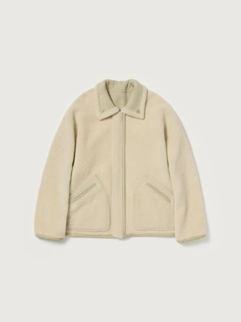 AURALEE MERINO MOUTON ZIP BLOUSON