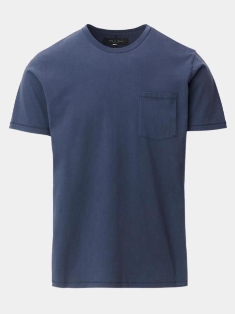 rag & bone Men's Cotton Garment-Dyed Pocket T-Shirt