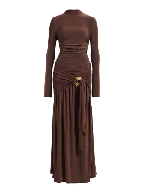 Aje. Selah Jersey Maxi Dress brown