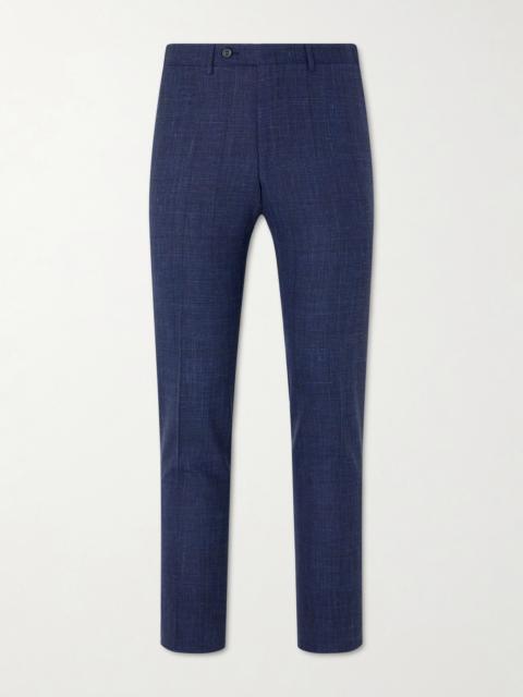 Canali Travel Straight-Leg Wool, Silk and Linen-Blend Suit Trousers