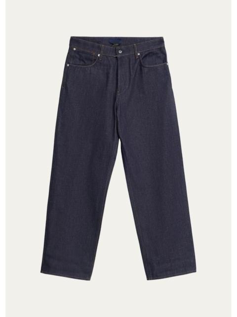 Stone Island Men's Raw Indigo Denim Relaxed Straight-Fit Jeans