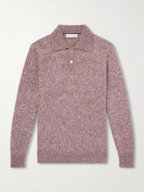 Brunello Cucinelli Alpaca-Blend Polo Sweater