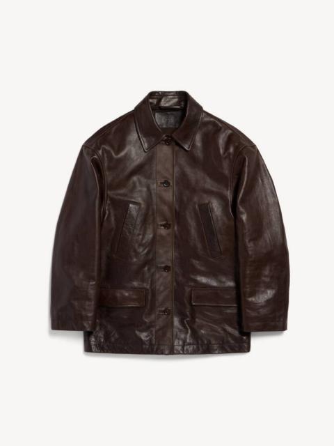 BALENCIAGA Women's Oversized Carcoat in Coffee