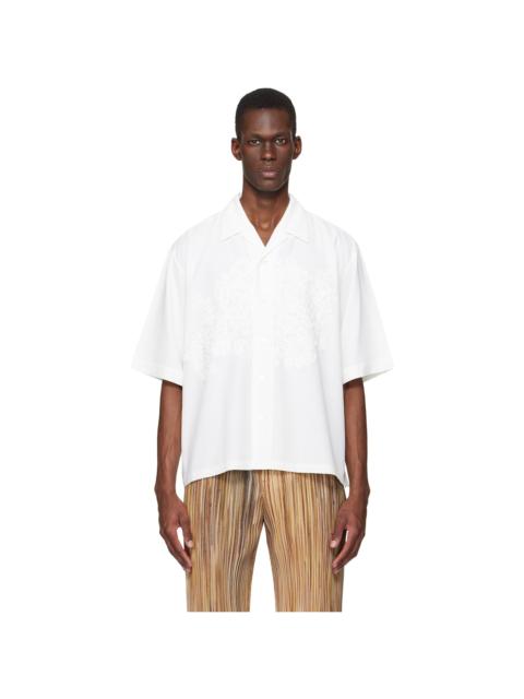 ISSEY MIYAKE White Embroidery Press Shirt