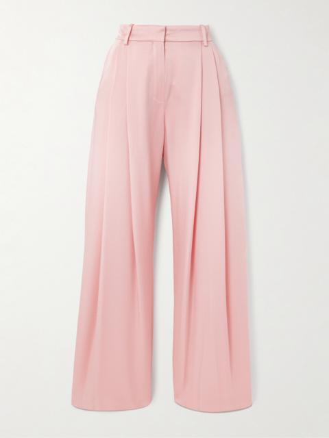 NINA RICCI Pleated Crepe Wide-leg Pants