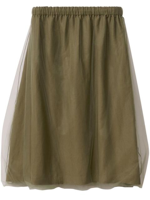 FABIANA FILIPPI tulle-overlay midi skirt