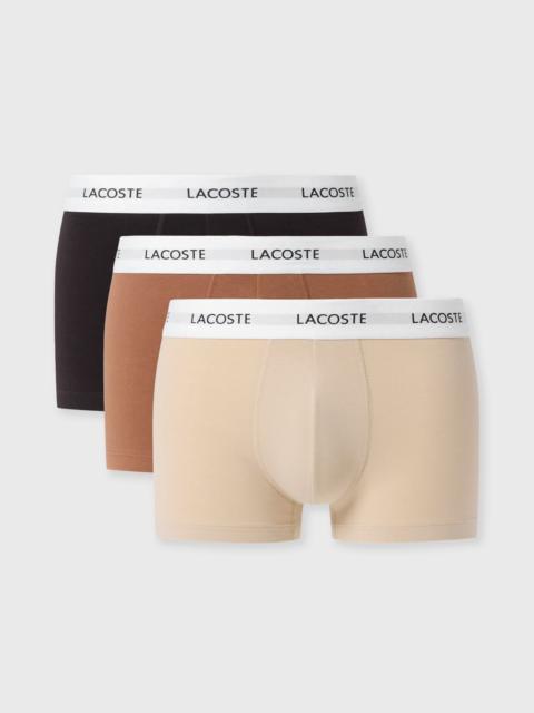 LACOSTE 3-Pack Stretch Cotton Trunks