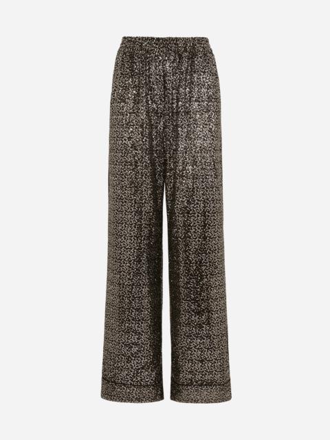 Dolce & Gabbana Sequined pajama pants