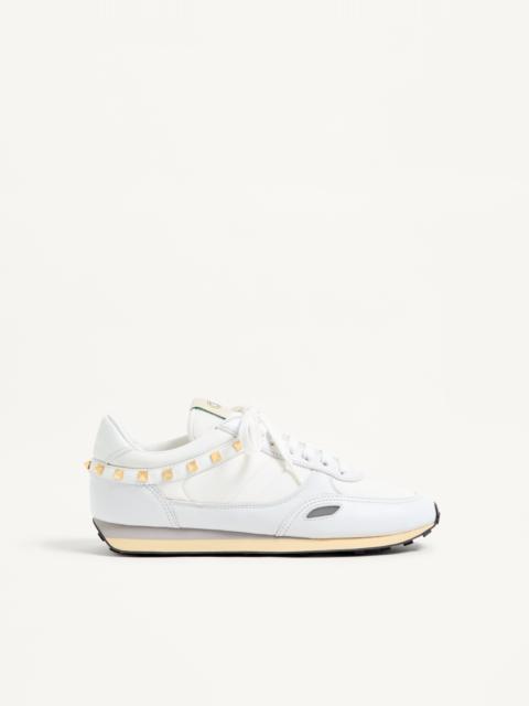 Valentino STUD UP SNEAKER IN LEATHER AND NYLON