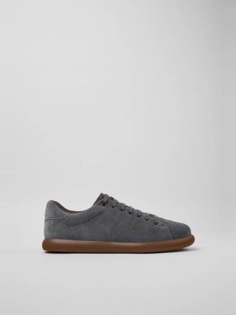 CAMPER Pelotas Soller Gray Suede Sneakers for Men.