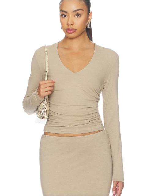 JAMES PERSE Melange Jersey Long Sleeve Tee