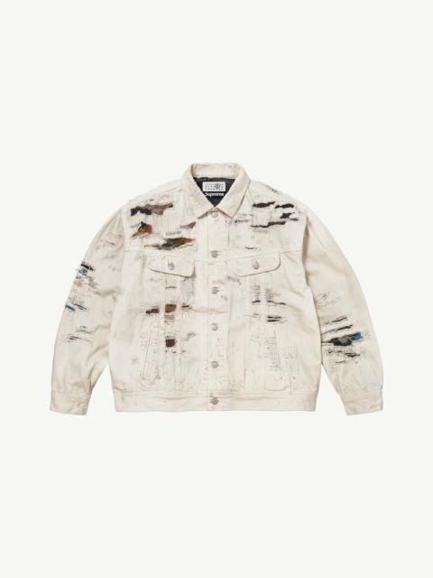 MM6 Maison Margiela Supreme®/MM6 Maison Margiela Distressed Selvedge Denim Trucker Jacket