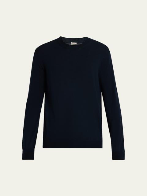 massimo alba Men's Brad Wool and Cotton Crewneck Sweater