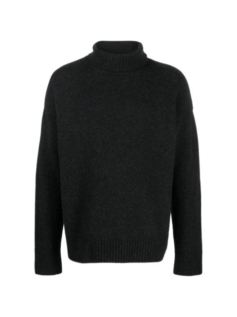 elbow-patches roll-neck jumper