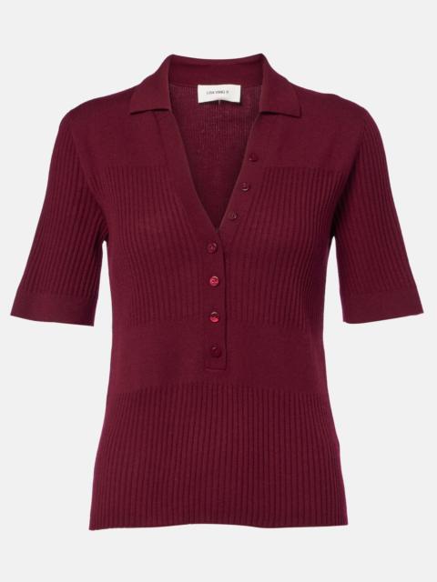 LISA YANG Malie ribbed-knit cashmere polo sweater