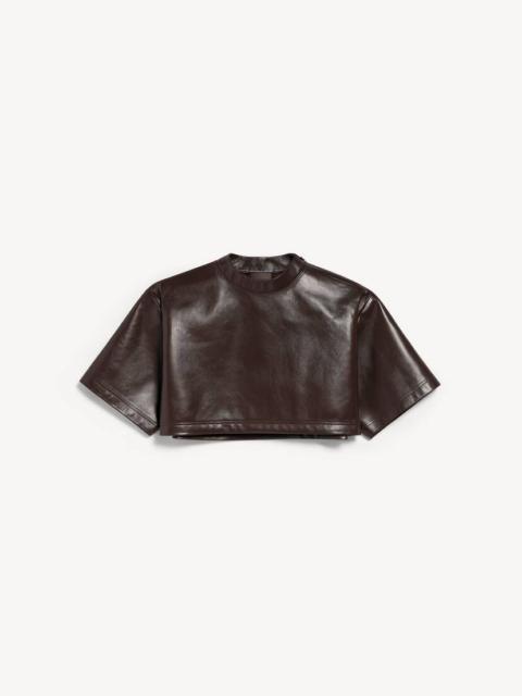 BALENCIAGA Women's Super Cropped Top in Brown