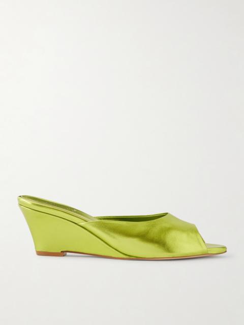 JAMIE HALLER The Kit Metallic Leather Mules