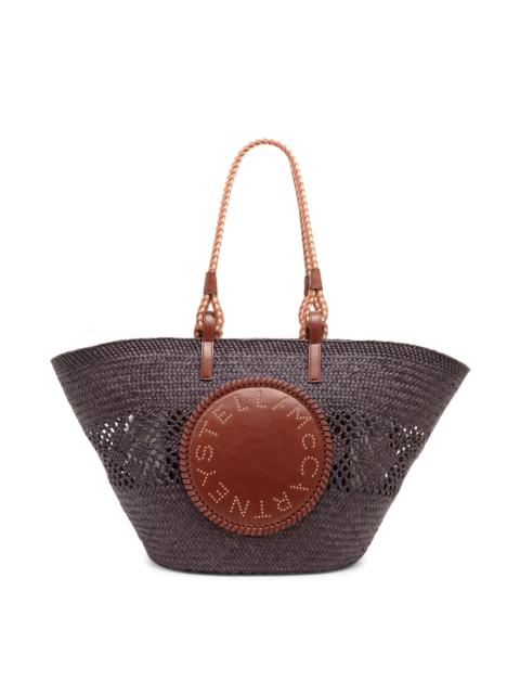 Stella McCartney Women's Large Basket Eco Iraca Palm & Rope Tote Bag - Black Tan