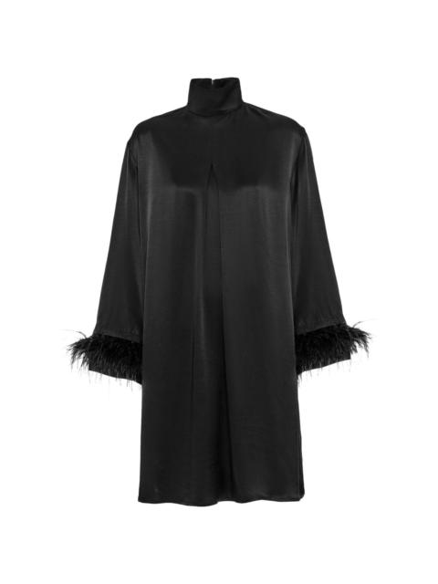 SLEEPER feather-trim minidress