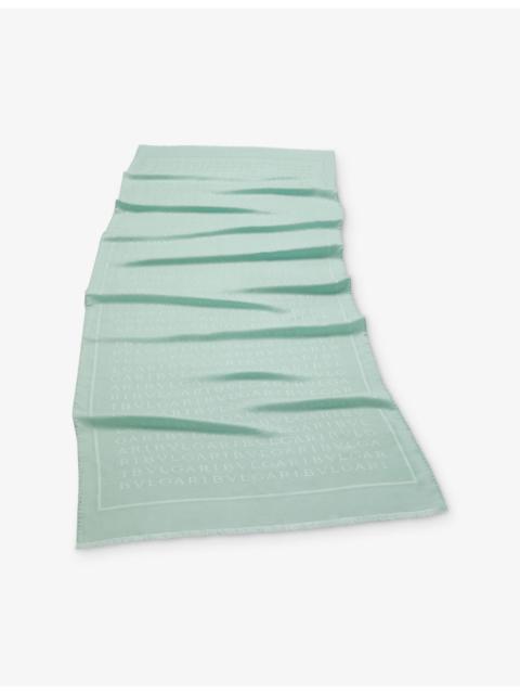 BVLGARI Lettere Maxi Silk and Wool-Blend Stole