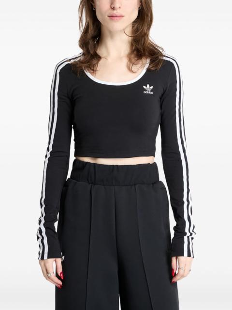 adidas Adicolor 3-Stripes long-sleeve cropped top