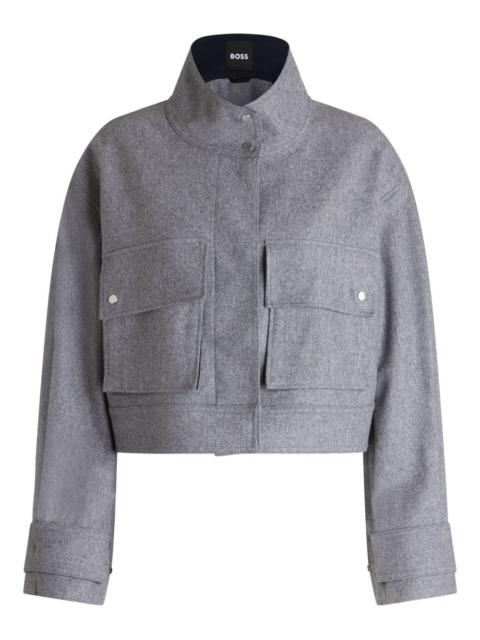 BOSS flap-pockets military jacket