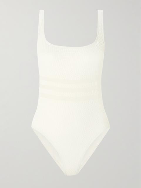 ERES The Vogue Glory Grosgrain-trimmed Jacquard Swimsuit