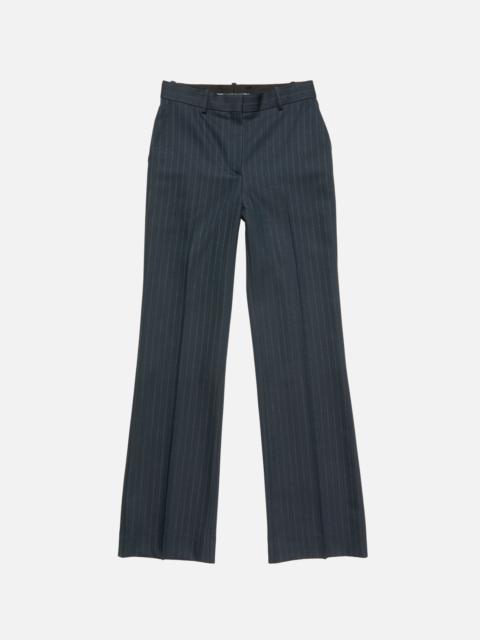Acne Studios Pinstripe wool suit trousers - Black/Teal blue