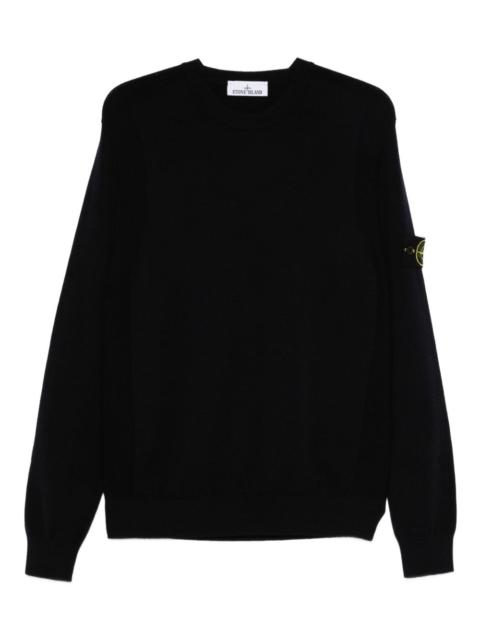 Stone Island logo-patch crew-neck sweater
