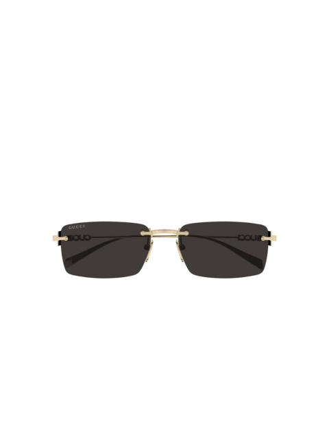 GUCCI GG1941S logo rectangle-frame sunglasses