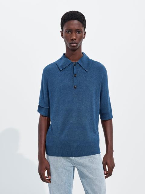 Bottega Veneta Silk Bouclé Polo
