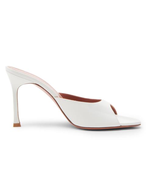 Amina Muaddi Women's Alexa 95MM Leather Mules - Nappa White