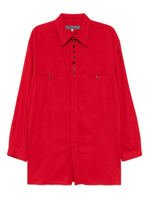 Yohji Yamamoto spread-collar shirt
