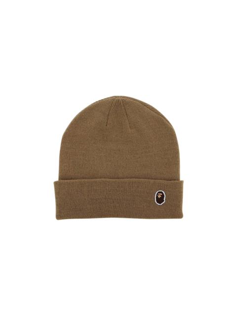 A BATHING APE® BAPE Ape Head One Point Knit Cap 'Beige'