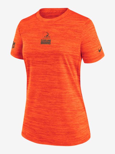 Cleveland Browns Sideline Team Issue Velocity Women's Nike Dri-FIT NFL T-Shirt