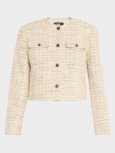 Theory Cropped Tweed Jacket