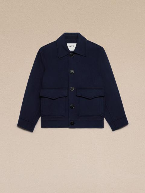 AMI Paris Boxy Fit Double Face Jacket