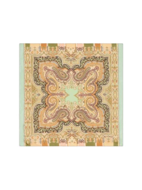 Etro abstract-print silk pocket square