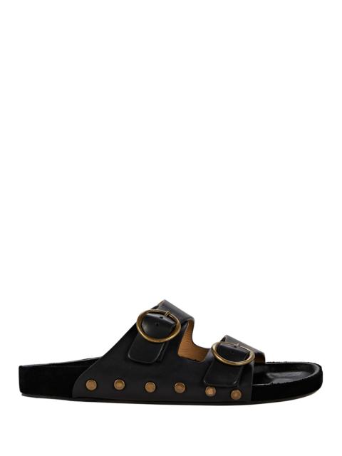 Isabel Marant Lennyo Leather Slide Sandals