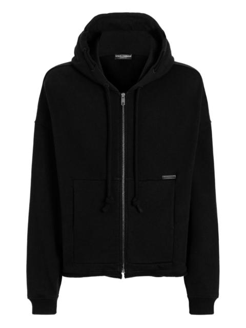 Dolce & Gabbana zip-up cotton hoodie