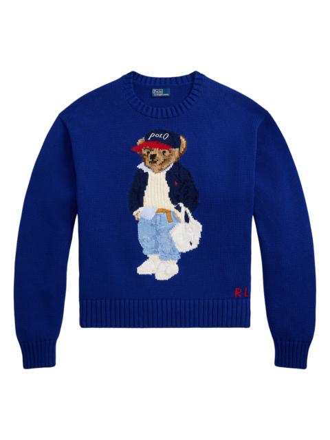 Polo Ralph Lauren Women's Polo Bear Cotton Crewneck Sweater - Sporting Royal
