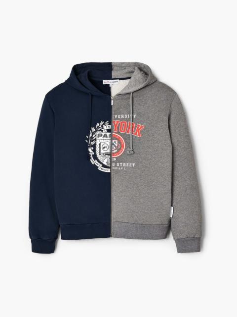 Marc Jacobs THE A.P.C. X MARC JACOBS SPLIT CREST ZIP-UP HOODIE