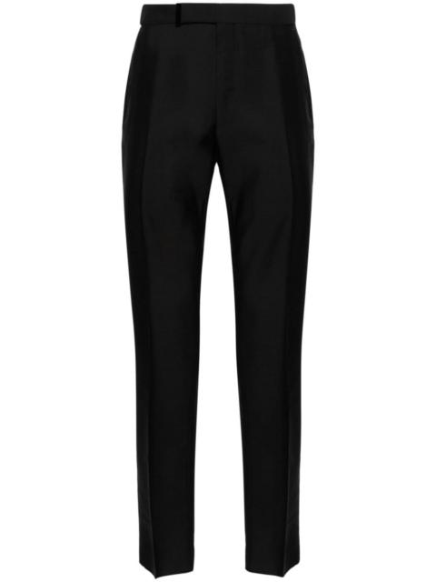 mid-rise tailored trousers